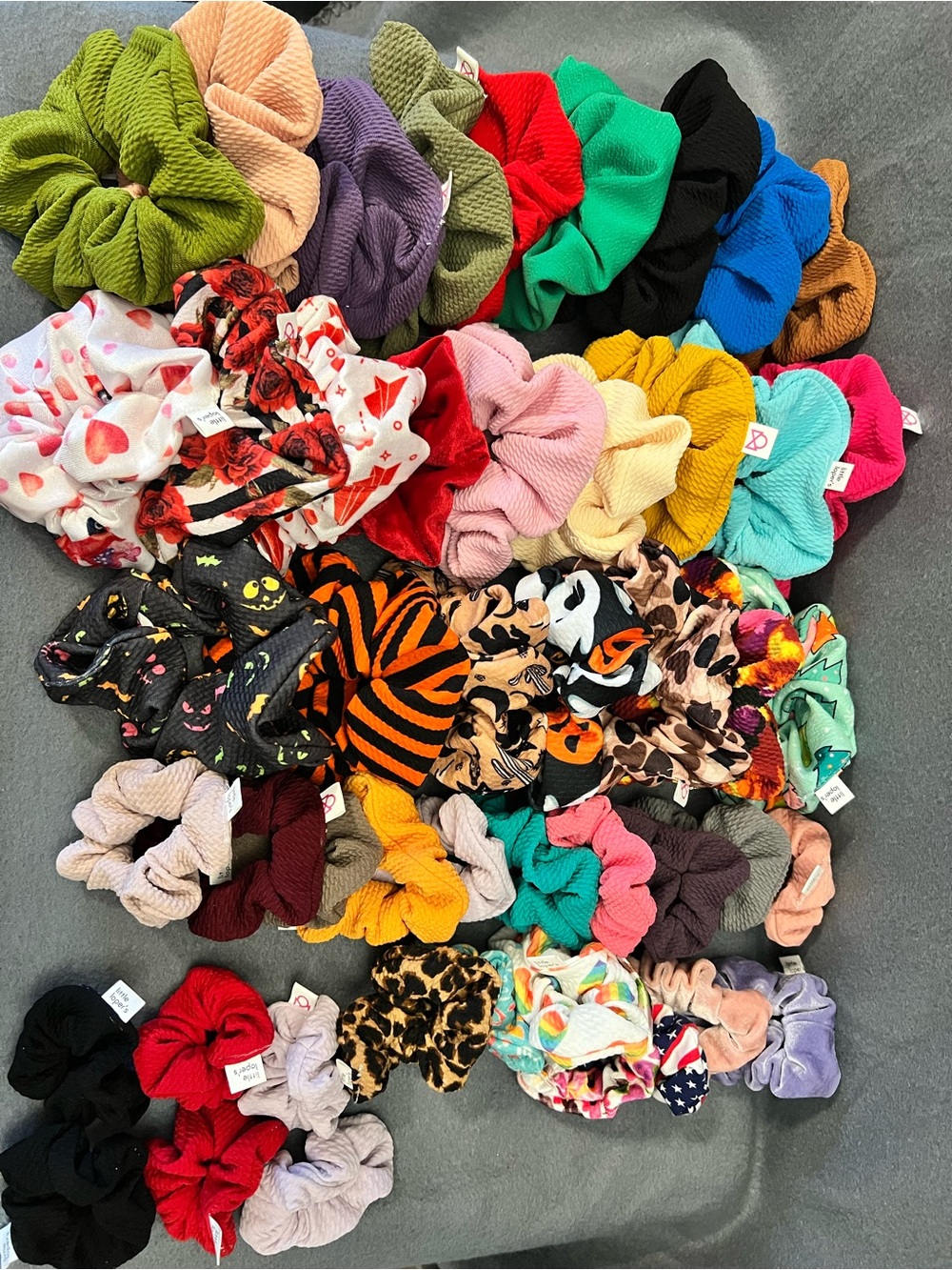 Little Loppers scrunchies 25 large, 17 medium and 6 small